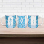 Aussie Nurse RN 2026 Personalised Ceramic Mug Blue Aboriginal Art Pattern Cultural Pride