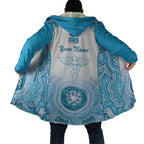 Aussie Nurse RN 2026 Personalised Cloak Blue Aboriginal Art Pattern Cultural Pride