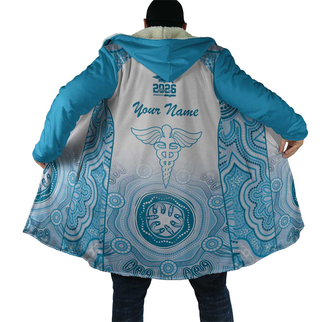 Aussie Nurse RN 2026 Personalised Cloak Blue Aboriginal Art Pattern Cultural Pride