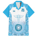 Aussie Nurse RN 2026 Personalised Hawaiian Shirt Blue Aboriginal Art Pattern Cultural Pride