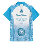 Aussie Nurse RN 2026 Personalised Hawaiian Shirt Blue Aboriginal Art Pattern Cultural Pride