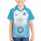 Aussie Nurse RN 2026 Personalised Hawaiian Shirt Blue Aboriginal Art Pattern Cultural Pride