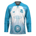 Aussie Nurse RN 2026 Personalised Hockey Jersey Blue Aboriginal Art Pattern Cultural Pride