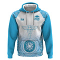 Aussie Nurse RN 2026 Personalised Hoodie Blue Aboriginal Art Pattern Cultural Pride