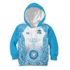 Aussie Nurse RN 2026 Personalised Kid Hoodie Blue Aboriginal Art Pattern Cultural Pride