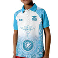 Aussie Nurse RN 2026 Personalised Kid Polo Shirt Blue Aboriginal Art Pattern Cultural Pride