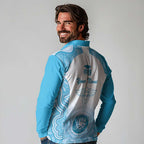 Aussie Nurse RN 2026 Personalised Long Sleeve Polo Shirt Blue Aboriginal Art Pattern Cultural Pride