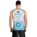 Aussie Nurse RN 2026 Personalised Men Tank Top Blue Aboriginal Art Pattern Cultural Pride