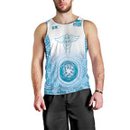 Aussie Nurse RN 2026 Personalised Men Tank Top Blue Aboriginal Art Pattern Cultural Pride
