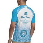 Aussie Nurse RN 2026 Personalised Rugby Jersey Blue Aboriginal Art Pattern Cultural Pride