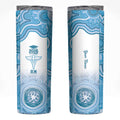 Aussie Nurse RN 2026 Personalised Skinny Tumbler Blue Aboriginal Art Pattern Cultural Pride