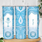 Aussie Nurse RN 2026 Personalised Skinny Tumbler Blue Aboriginal Art Pattern Cultural Pride