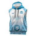 Aussie Nurse RN 2026 Personalised Sleeveless Hoodie Blue Aboriginal Art Pattern Cultural Pride
