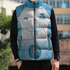 Aussie Nurse RN 2026 Personalised Sleeveless Puffer Jacket Blue Aboriginal Art Pattern Cultural Pride