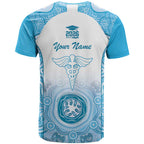 Aussie Nurse RN 2026 Personalised T Shirt Blue Aboriginal Art Pattern Cultural Pride