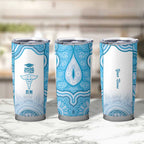 Aussie Nurse RN 2026 Personalised Tumbler Cup Blue Aboriginal Art Pattern Cultural Pride