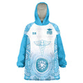 Aussie Nurse RN 2026 Personalised Wearable Blanket Hoodie Blue Aboriginal Art Pattern Cultural Pride