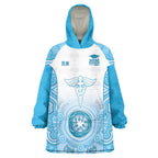 Aussie Nurse RN 2026 Personalised Wearable Blanket Hoodie Blue Aboriginal Art Pattern Cultural Pride