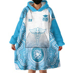 Aussie Nurse RN 2026 Personalised Wearable Blanket Hoodie Blue Aboriginal Art Pattern Cultural Pride