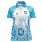 Aussie Nurse RN 2026 Personalised Women Polo Shirt Blue Aboriginal Art Pattern Cultural Pride
