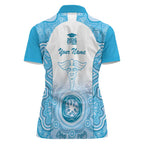 Aussie Nurse RN 2026 Personalised Women Polo Shirt Blue Aboriginal Art Pattern Cultural Pride