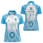 Aussie Nurse RN 2026 Personalised Women Polo Shirt Blue Aboriginal Art Pattern Cultural Pride