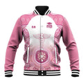 Aussie Nurse RN 2026 Personalised Baseball Jacket Pink Aboriginal Art Pattern Cultural Pride