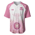 Aussie Nurse RN 2026 Personalised Baseball Jersey Pink Aboriginal Art Pattern Cultural Pride