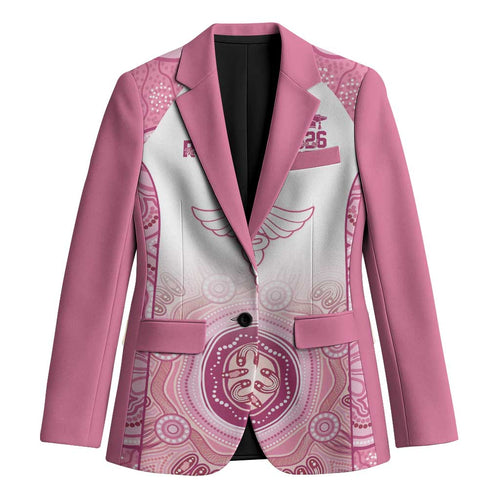 Aussie Nurse RN 2026 Personalised Blazer Pink Aboriginal Art Pattern Cultural Pride