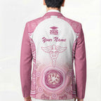 Aussie Nurse RN 2026 Personalised Blazer Pink Aboriginal Art Pattern Cultural Pride