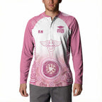Aussie Nurse RN 2026 Personalised Button Sweatshirt Pink Aboriginal Art Pattern Cultural Pride