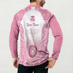 Aussie Nurse RN 2026 Personalised Button Sweatshirt Pink Aboriginal Art Pattern Cultural Pride