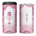 Aussie Nurse RN 2026 Personalised 4 in 1 Can Cooler Tumbler Pink Aboriginal Art Pattern Cultural Pride