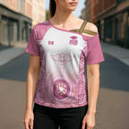 Aussie Nurse RN 2026 Personalised Cross Shoulder Shirt Pink Aboriginal Art Pattern Cultural Pride