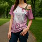 Aussie Nurse RN 2026 Personalised Cross Shoulder Shirt Pink Aboriginal Art Pattern Cultural Pride