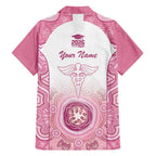 Aussie Nurse RN 2026 Personalised Hawaiian Shirt Pink Aboriginal Art Pattern Cultural Pride