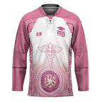 Aussie Nurse RN 2026 Personalised Hockey Jersey Pink Aboriginal Art Pattern Cultural Pride