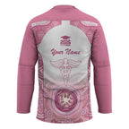 Aussie Nurse RN 2026 Personalised Hockey Jersey Pink Aboriginal Art Pattern Cultural Pride