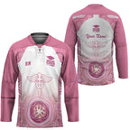 Aussie Nurse RN 2026 Personalised Hockey Jersey Pink Aboriginal Art Pattern Cultural Pride