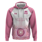 Aussie Nurse RN 2026 Personalised Hoodie Pink Aboriginal Art Pattern Cultural Pride
