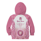Aussie Nurse RN 2026 Personalised Kid Hoodie Pink Aboriginal Art Pattern Cultural Pride