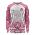 Aussie Nurse RN 2026 Personalised Long Sleeve Shirt Pink Aboriginal Art Pattern Cultural Pride