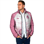 Aussie Nurse RN 2026 Personalised Padded Jacket Pink Aboriginal Art Pattern Cultural Pride