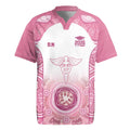 Aussie Nurse RN 2026 Personalised Rugby Jersey Pink Aboriginal Art Pattern Cultural Pride