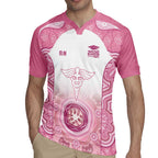 Aussie Nurse RN 2026 Personalised Rugby Jersey Pink Aboriginal Art Pattern Cultural Pride