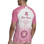 Aussie Nurse RN 2026 Personalised Rugby Jersey Pink Aboriginal Art Pattern Cultural Pride