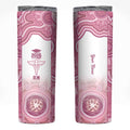 Aussie Nurse RN 2026 Personalised Skinny Tumbler Pink Aboriginal Art Pattern Cultural Pride