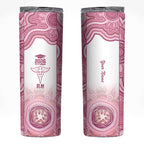 Aussie Nurse RN 2026 Personalised Skinny Tumbler Pink Aboriginal Art Pattern Cultural Pride
