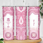 Aussie Nurse RN 2026 Personalised Skinny Tumbler Pink Aboriginal Art Pattern Cultural Pride