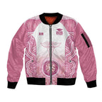 Aussie Nurse RN 2026 Personalised Sleeve Zip Bomber Jacket Pink Aboriginal Art Pattern Cultural Pride